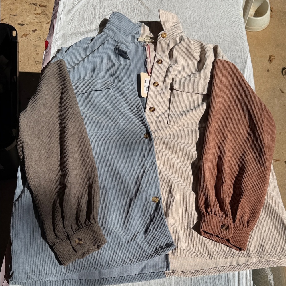 Entro Multicolor Corduroy Button Down Shirt
